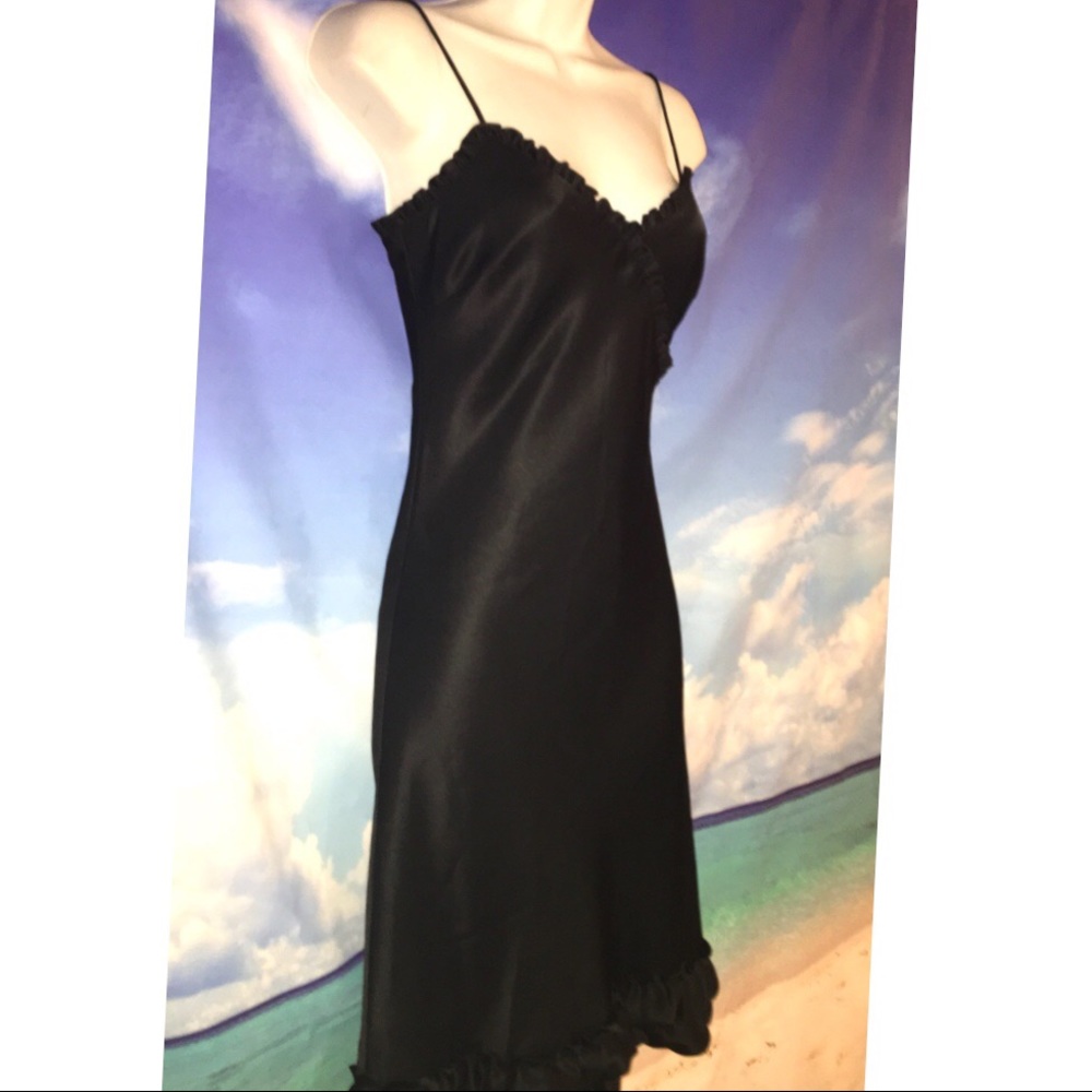 NICOLE MILLER Cute Black Ruffle Dress